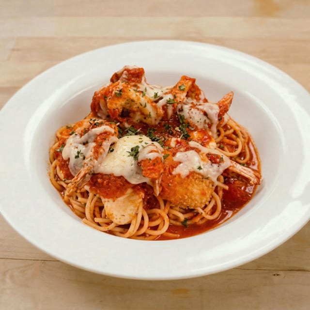 Shrimp Parmigiana.